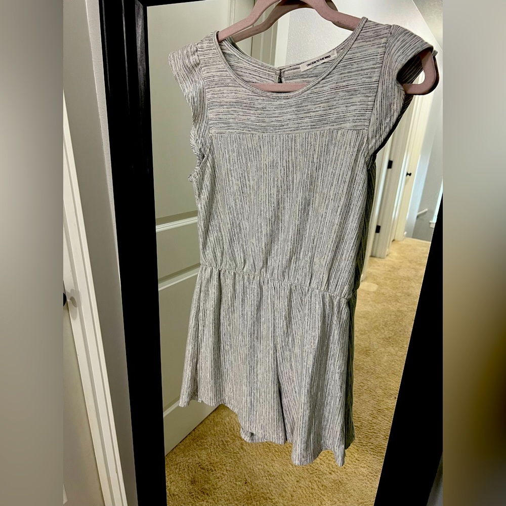 Grey and white romper, never worn